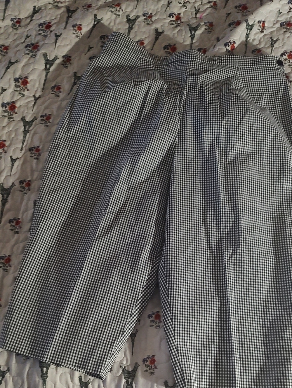 Plaid Capris Pants